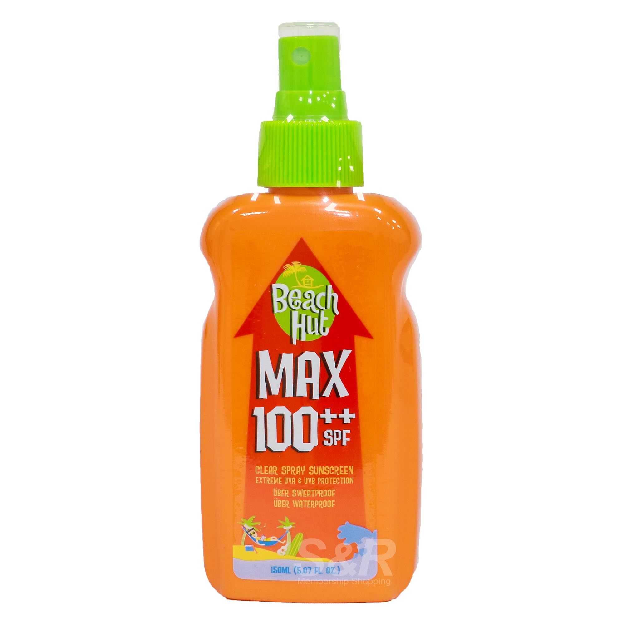 Beach Hut Max 100++ SPF Clear Spray Sunscreen 150mL